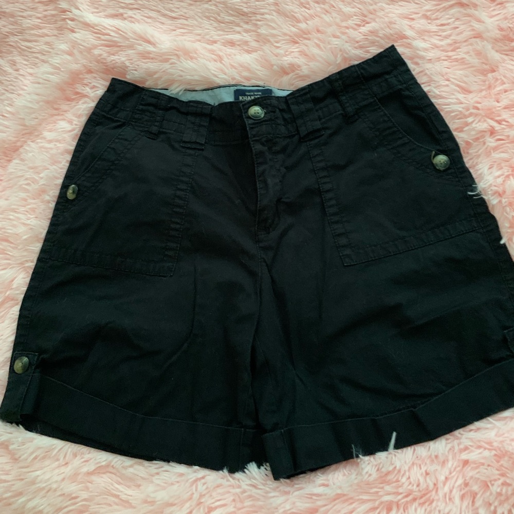 Black khaki shorts